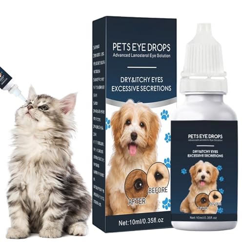 Pet Eye Drops - 10ml Augenreiniger für Hunde | Sanfte Tränenflecken Entferner Bei Augenreizung Juckreizlinderung Und Augenpflege Für Hunde Und Katzen Pet Eye Drops - 10ml Augenreiniger für Hunde | Sanfte Tränenflecken Entferner Bei Augenreizung Juckreizlinderung Und Augenpflege Für Hunde Und Katzen von Generisch
