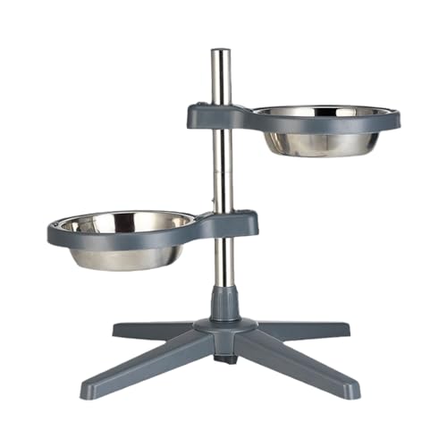 Pet Feeder Bowls - 15 ° Neigte Langsamere Feeder | Höhen Verstellbare Haustiere Fütterungsschale, Verdauung Anti-Boot, Metallrahmenstand, Welpenfütterung Futterschalen Für Große, Mittelgroße Und Klein von Generisch