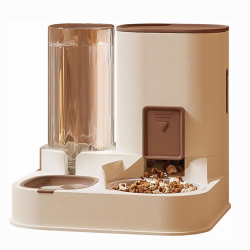 Pet Feeder und Wasser Set, Automatische 2 in 1 Smart Dispenser Station für Katzen und kleine/mittelgroße Hunde, 3.6L für Reisen und Zuhause von Generisch