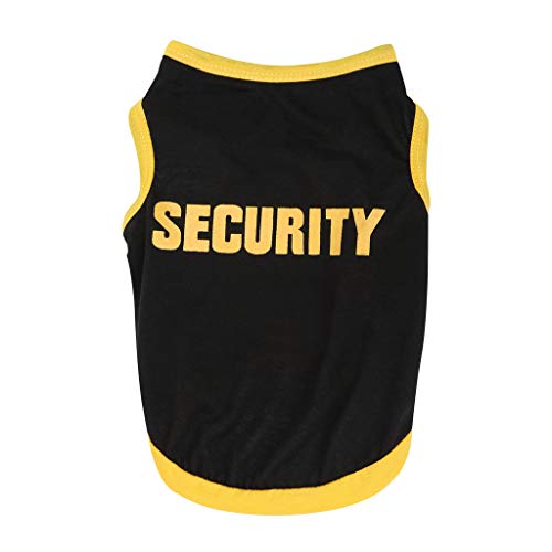 Pet Frühling Sommer Atmungsaktive Weste mit Sicherheitsdruck für Hunde Katzen Premiumqualität Haustiermodell (Black, M) von Generisch