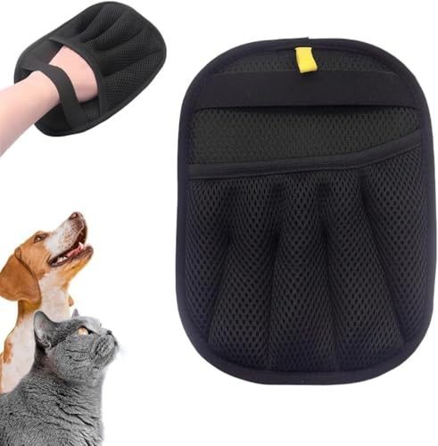 Pet Hair Remover Gloves, 2025 Neu Fellpflege Handschuhe Fell Magnet handschuh, Tierhaarentferner Doppelseitige Antistatische Haustier Handschuh für Glattes und Gesundes Fell (3) von Generisch