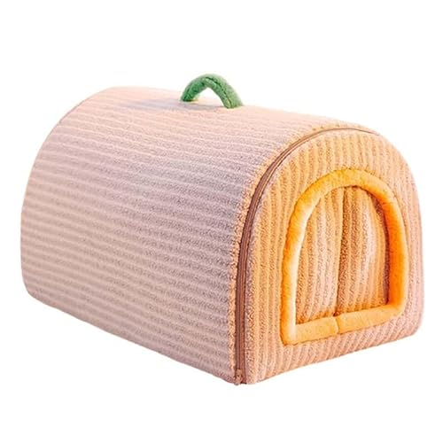 Pet House Warmes Bett - Kuschelnest mit Türvorhang und abnehmbarem Kissen für Hunde - Bequeme Winterschlafmatte für Welpen von Generisch