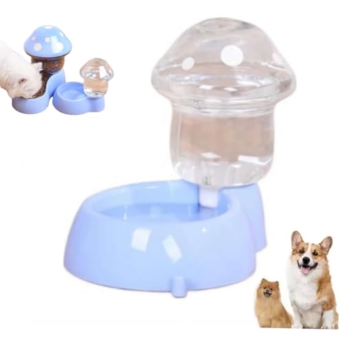 Pets Auto Feeder, Automatischer Futterspender für Haustiere mit Pilzform, Katzenfutter und Wasserspender, Automatischer Schwerkraftfutterspender, Wasserbehälter für kleine mittelgroße Haustiere Hunde von Generisch