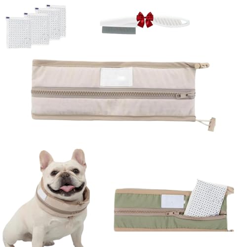 Petzymart Cool Loop, Petzymart Coolloop, Adjustable Pet Summer Cooling Ice Collar for Outdoor, Summer Fashion Breathable Ice Scarf to Cool Down Going Out (Brown,Large) von Generisch