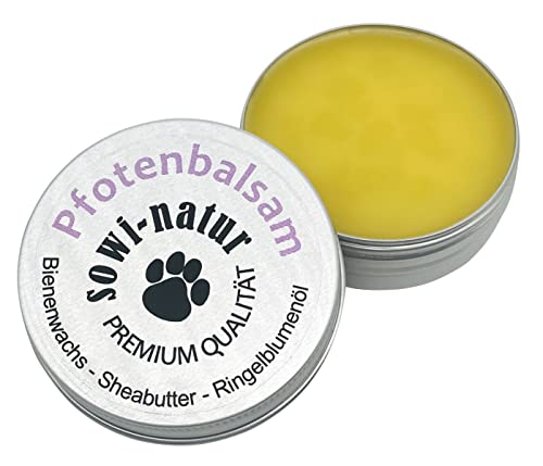 sowi-natur Pfotenbalsam für Hunde, 100% natürliche Inhaltsstoffe, Bienenwachs, Sheabutter, Ringelblumenöl, 50 ml von sowi-natur