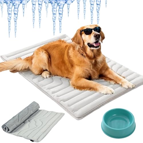 Pfotenchill - Die Innovative KüHlmatte FüR Hunde, Pfote Chill KüHlmatte Hund, Doppelseitiger KüHlstoff, Maschinenwaschbar, SelbstküHlendes KüHlbett, Geeignet FüR Zuhause Und Unterwegs (XL: 150*101cm) Pfotenchill - Die Innovative KüHlmatte FüR Hunde, Pfote Chill KüHlmatte Hund, Doppelseitiger KüHlstoff, Maschinenwaschbar, SelbstküHlendes KüHlbett, Geeignet FüR Zuhause Und Unterwegs (XL: 150*101cm) von Generisch