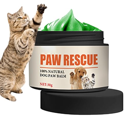 Pfotencreme für Hunde, Hundepfotenbalsam - Pfotenbalsam für Katzen - Nährende Reparatur rissiger Füße bei Haustieren, 30 g Feuchtigkeitscreme für Katzenpfoten, Haustierzubehör für Hunde, Katzen, Welpe von Generisch