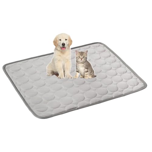 Pfotenfrost Matte, Faltbare Hundekühlmatte Selbstkühlend, rutschfest, Weich, Wasserabsorbierend, Geruchlos – Kühldecke Für Große Hunde Im Sommer, Ideal Für Zuhause, Auto Und Garten (B, S/50 * 40CM) von Generisch