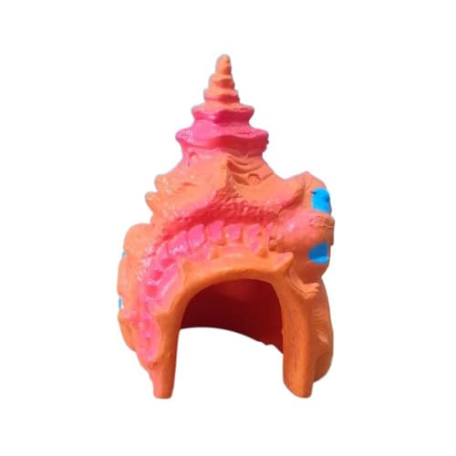 Pilzmuschelhaus, Fischgarnelen-Versteck, Simulations-Muschel-Ornamente, Fischversteckhöhle, lebensechtes dekoratives Steingarten-Harzschloss (Stil D) von Generisch