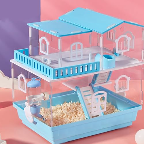 Plastic Hamster Cage Vented Transparent 2 Tier with Accessories for Small Hamsters and Mice - Ideal Habitat for Pet Rodents Plastic Hamster Cage Vented Transparent 2 Tier with Accessories for Small Hamsters and Mice - Ideal Habitat for Pet Rodents von Generisch