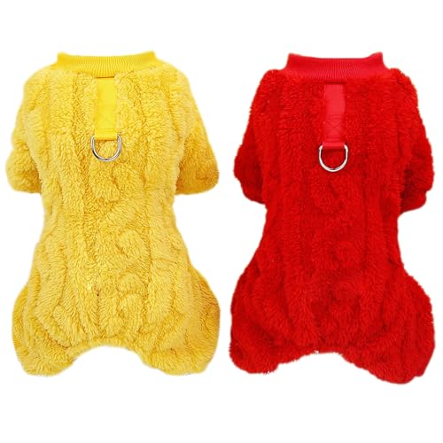 Plüsch-Hundepullover – weicher warmer Fleece-Schlafanzug für kleine Hunde, perfekt für Herbst und Winter, ideal für Welpen und Kätzchen Plüsch-Hundepullover – weicher warmer Fleece-Schlafanzug für kleine Hunde, perfekt für Herbst und Winter, ideal für Welpen und Kätzchen von Generisch