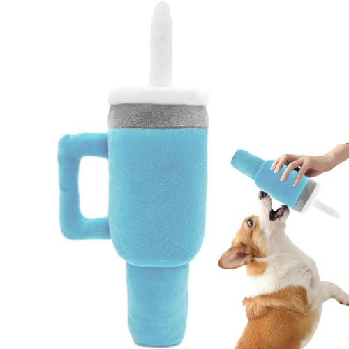 Plüsch-Kaffeetasse-Hundespielzeug,Becher-Hundespielzeug - Langlebiges Plüsch-Kauspielzeug | Langlebiges Beiß- und Plüschspielzeug für Haustiere, weiches, quietschendes Kauspielzeug für Hunde zur Mundp Plüsch-Kaffeetasse-Hundespielzeug,Becher-Hundespielzeug - Langlebiges Plüsch-Kauspielzeug | Langlebiges Beiß- und Plüschspielzeug für Haustiere, weiches, quietschendes Kauspielzeug für Hunde zur Mundp von Generisch