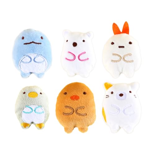Plüsch -Katzenspielzeug, Katzenspielzeug mit Katzenminze,Set von 6 Plüschkatze Spielzeug - Eingebautes in quietschiger Bell, interaktive unterhaltsame Puppen für kleine mittelgroße und große Kätzchen Plüsch -Katzenspielzeug, Katzenspielzeug mit Katzenminze,Set von 6 Plüschkatze Spielzeug - Eingebautes in quietschiger Bell, interaktive unterhaltsame Puppen für kleine mittelgroße und große Kätzchen von Generisch
