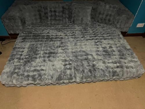 Plüsch-Sitzbezug für Erkerfenster, individuelle Sitzmatte für Fensterbank, Couch, 70 x 180 cm, Grau, weiche und bequeme Matten für Heimdekoration und Entspannung von Generisch