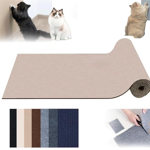 Polygriffe Polymers for Cat Scratching, Self-Adhesivet Scratch Mats Deterrent for Furniture, Trimmable Scratching Guard Pad, DIY Climbing Cats Scratch Protector (Beige,11.8 * 23.6in) von Generisch