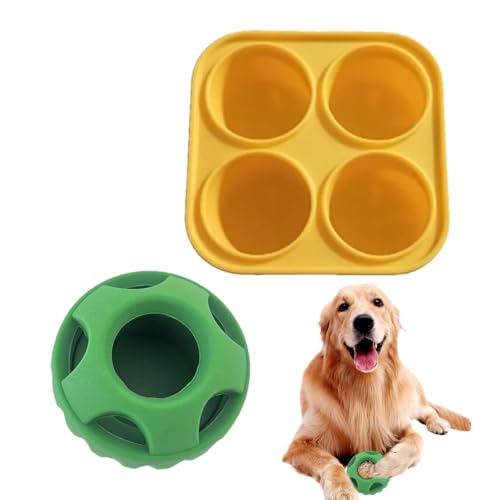 Puzzle-Ball für Hunde, interaktives Hundespielzeug, interaktives Futterspielzeug, Leckerli-Spielzeug, Stimulationsspielzeug für große Hunde, Ball-Futterspender für aggressives Kauen von Generisch