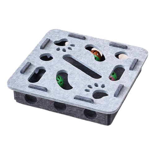 Puzzles for Cats, Cat Enrichment Toys, Puzzle Box Mind Game, Sensory Activity, Mental Stimulation, Boredom Exercise, 11.81x11.81x2.95 Inches, Gray Color, 1 Piece von Generisch