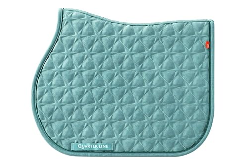 QUARTERLINE Premium Satteldecke für Pferde - Stars Collection | Dressur & Springen | Atmungsaktiv, Stoßdämpfend, Elegante Farben, Pflegeleicht (Jadeit Jump) von Generisch