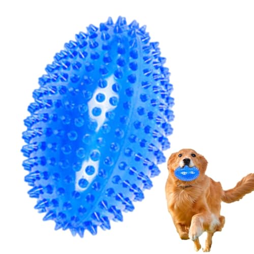 Quietschball mit Stacheln, unzerstörbare Hundespielzeugbälle, interaktives Haustierzubehör, attraktiv für aggressive Kauer, mittelgroße, große und kleine Hunde von Generisch