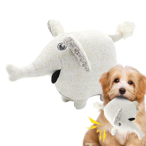 Quietschendes Plüsch-Hundespielzeug, interaktives quietschendes, gestricktes Elefantenspielzeug – interaktives und quietschendes Kauspielzeug für Haustiere, Welpen, Hunde, kleine und mittelgroße Hunde Quietschendes Plüsch-Hundespielzeug, interaktives quietschendes, gestricktes Elefantenspielzeug – interaktives und quietschendes Kauspielzeug für Haustiere, Welpen, Hunde, kleine und mittelgroße Hunde von Generisch