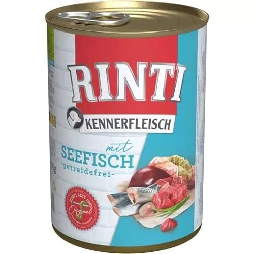 RINTI-Kennerfleisch Hundefutter 400g | alle Sorten u. freie Mengenwahl | Nassfutter | getreidefrei (Seefisch) von Generisch