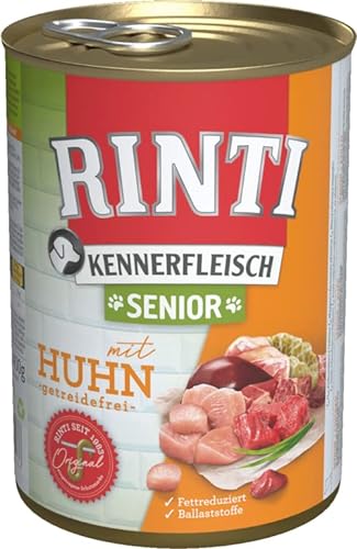 RINTI-Kennerfleisch Hundefutter 400g | alle Sorten u. freie Mengenwahl | Nassfutter | getreidefrei (Senior Huhn) von Generisch