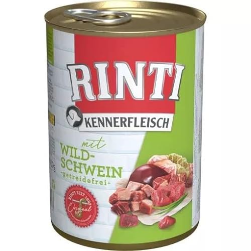 RINTI-Kennerfleisch Hundefutter 400g | alle Sorten u. freie Mengenwahl | Nassfutter | getreidefrei (Wildschwein) von Generisch