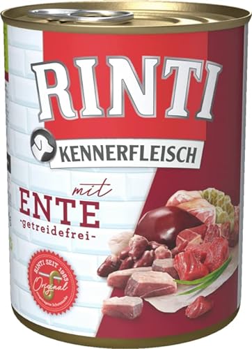 RINTI-Kennerfleisch Hundefutter 800g | alle Sorten u. freie Mengenwahl | Nassfutter | getreidefrei (Ente) von Generisch