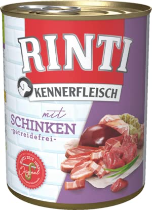 RINTI-Kennerfleisch Hundefutter 800g | alle Sorten u. freie Mengenwahl | Nassfutter | getreidefrei (Schinken) von Generisch