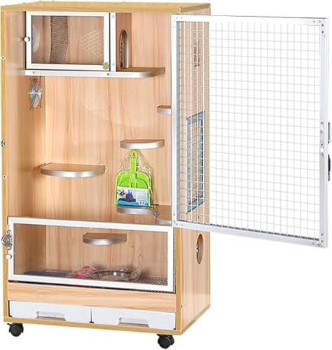 Rattenkäfig Chinchilla-Käfig gegen Kauen, Frettchen mit Vordertüren, Futternapf, Wasserflasche, herausziehbare Tabletts, Lenkrollen für Chinchilla, Ratten, Igel, Eichhörnchen (Größe: 60 x 40 x 100 cm) Rattenkäfig Chinchilla-Käfig gegen Kauen, Frettchen mit Vordertüren, Futternapf, Wasserflasche, herausziehbare Tabletts, Lenkrollen für Chinchilla, Ratten, Igel, Eichhörnchen (Größe: 60 x 40 x 100 cm) von Generisch
