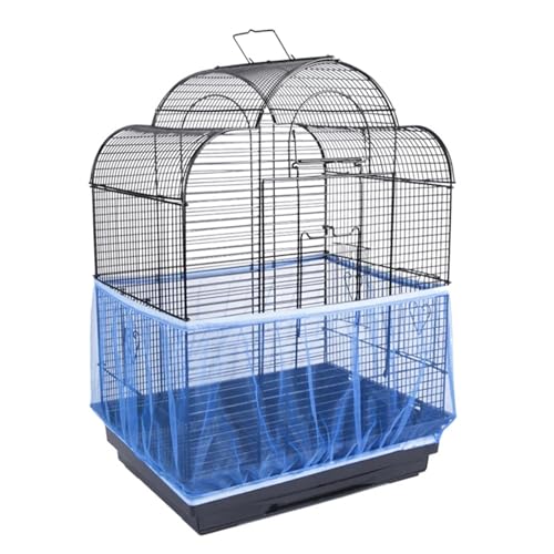 Receptor Samenschutz, Nylon-Netz-Vogelkäfigabdeckung, weiches, leicht zu reinigendes, luftiges Gewebe für Papageien und Vögel, Blau, Größe L Receptor Samenschutz, Nylon-Netz-Vogelkäfigabdeckung, weiches, leicht zu reinigendes, luftiges Gewebe für Papageien und Vögel, Blau, Größe L von Generisch