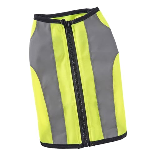 Reflective Dog Vest, Dog Safety Service Vest, High Visibility Puppy Jacket, 30g with Zipper, Training Pet Supplies for Small Breed Optimal Performance During Night Walks von Generisch
