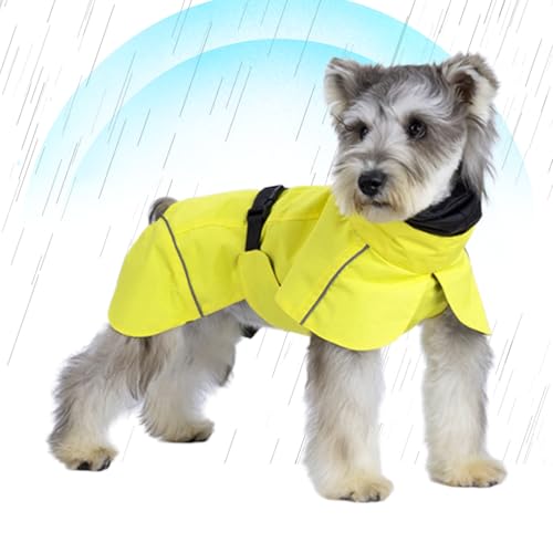 Regenmantel Für Kleine Hunde,Wasserdichter Hunderegenmantel Mit Doppeltem Kragen & Verstellbarem Reflektierendem Design | Leichtes Reflektierendes Hundeponcho Verstellbare Jackenbekleidung Für Welpen, von Generisch