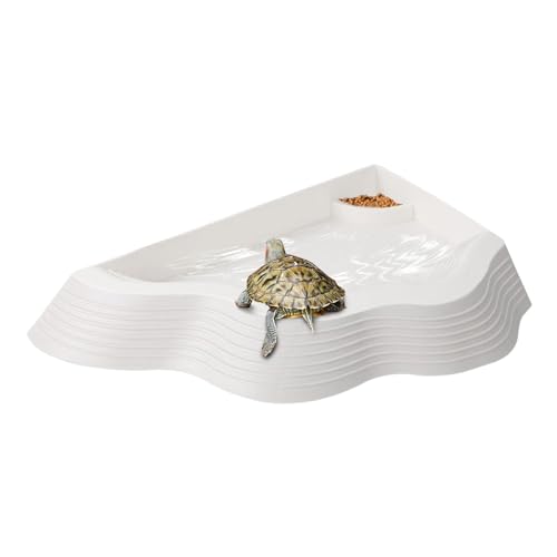 Reptil Badebecken - rutschfeste Schildkröten Futterstelle Mit Rampe,Reptilienbadewanne, Aquariumdekoration Für Gecko Schlange Bartagame Reptil Badebecken - rutschfeste Schildkröten Futterstelle Mit Rampe,Reptilienbadewanne, Aquariumdekoration Für Gecko Schlange Bartagame von Generisch