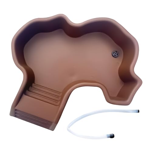 Reptile Bathing Pool, Tortoise Water Bowl with Easy-Clean Ramp, Soaking Tub and Food Feeder, Ideal for Aquarium Animals, Breeding Enclosure, Garden, Living Room Landscaping Reptile Bathing Pool, Tortoise Water Bowl with Easy-Clean Ramp, Soaking Tub and Food Feeder, Ideal for Aquarium Animals, Breeding Enclosure, Garden, Living Room Landscaping von Generisch