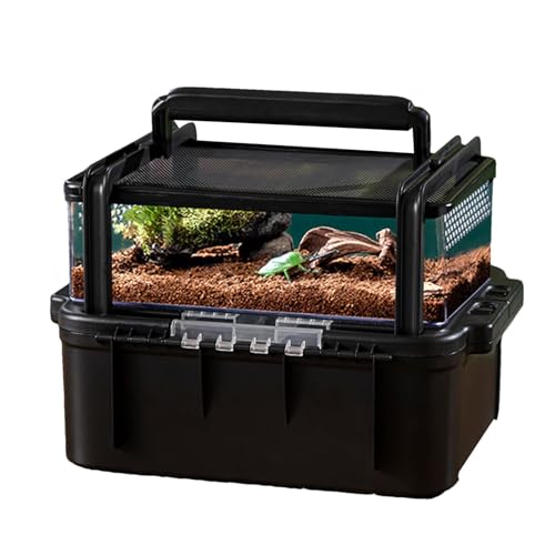 Reptile Feeding Box, Turtle Habitat Cage, Portable Crawling Pet Reptile Habitat, Reptiles Enclosure with Lid, Terrarium Containers for Spider Lizard Frog Scorpion Reptile Feeding Box, Turtle Habitat Cage, Portable Crawling Pet Reptile Habitat, Reptiles Enclosure with Lid, Terrarium Containers for Spider Lizard Frog Scorpion von Generisch