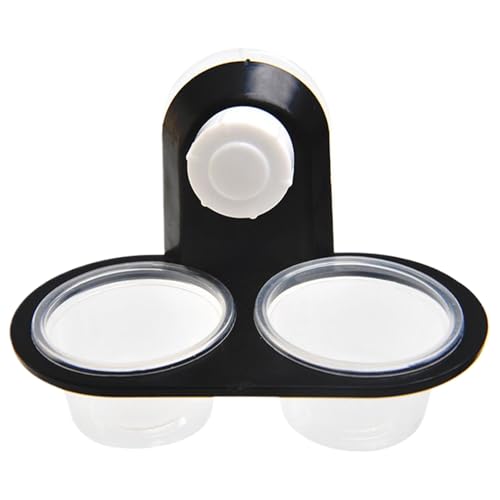 Reptile Food Dish, Water Bowl Feeder Ledge Set with 4 Cups, Stable Tank-Mount Dispenser Tray, Featuring A Detachable Structure, Crafted with Pp Material, 4.53x2.36in von Generisch