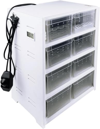 Reptilien-Futterschrank mit Heizkissen und Thermostat, transparentes Schlangenregal Lebensraum für kleine Insekten, Spinnen, Schildkröten und Eidechsen - Aufzuchtbecken und Futterstation von Generisch