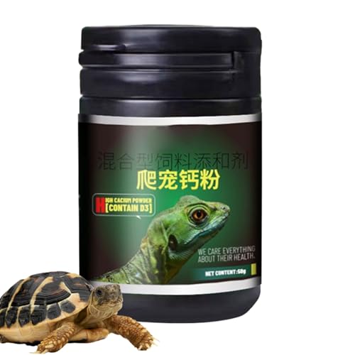Reptilien Kalziumpulver - Futterergänzung Für Chamäleons,Multifunktionales Reptilienkalziumpulver Mit Messlöffel Für Schildkröten Und Andere Reptilien von Generisch