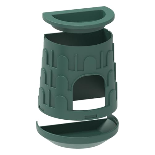 Reptilien-Lebensraum-Dekoration, abnehmbares Versteckhaus, Futter-Wasserbecken, Aquarium-Zubehör, 13 x 12 x 8 cm, schafft einen natürlichen Lebensraum für Ihre Reptilien von Generisch