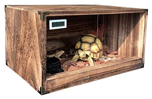 Reptilien-Vivarium-Zuchtbox, Schildkröte, tragbarer Amphibien-Tank, Büro-Vivarium, Terrarium, Massivholz, Naturbox von Generisch