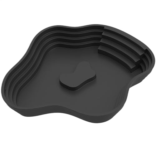 Reptilienwasserschale, Reptilienwasserschale | Turtle Feeding Plate | Schildkröte Badebad Pool Turtle Water Bowl Einweichenplatte mit Leiter für Reptilienlebensraumzubehör von Generisch
