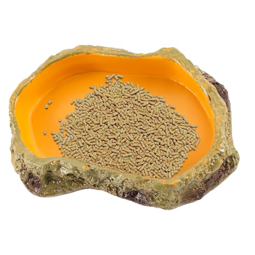 Reptilienwasserschale - felsiges Fütterungsschale, leckeres Harz -Haustablett | Low Profile Echsenfutter für natürliche Stil Habitat Gericht, sichere stabile Schüssel für Gecko Snake Turtle Reptilienwasserschale - felsiges Fütterungsschale, leckeres Harz -Haustablett | Low Profile Echsenfutter für natürliche Stil Habitat Gericht, sichere stabile Schüssel für Gecko Snake Turtle von Generisch