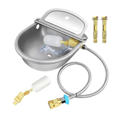 Rinderwasserbrunnen Automatisch Wasserschalen Automatische Wasserschüsseln | Futternäpfe aus Edelstahl für Vieh | Vieh Trinkcontainer Große Kapazität für Rinderwasserbrunnen Automatisch Wasserschalen Automatische Wasserschüsseln | Futternäpfe aus Edelstahl für Vieh | Vieh Trinkcontainer Große Kapazität für von Generisch