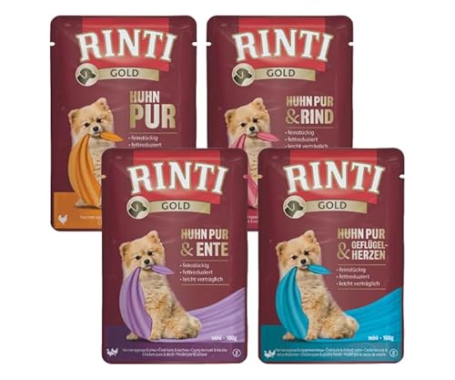Rinti-Gold 100g (Bundle) Hundefutter | Probierpaket 12x 100g oder 20x 100g Nassfutter für Hunde | im Frischebeutel (12x 100g) von Generisch