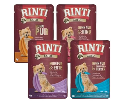 Rinti-Gold 100g (Bundle) Hundefutter | Probierpaket 12x 100g oder 20x 100g Nassfutter für Hunde | im Frischebeutel (20x 100g) von Generisch