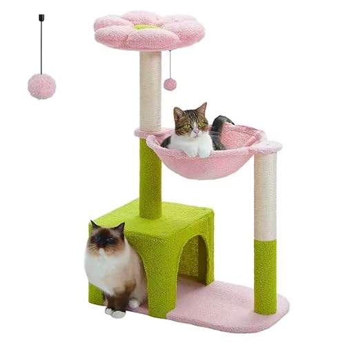 Road Kaktus-Katzenbaum mit Kratzunterlage und großer Hängematte, Katzenturm mit Höhle, Kleiner Katzenturm, bequemer Korb für Indoor-Katzen, 80 cm, Grün Road Kaktus-Katzenbaum mit Kratzunterlage und großer Hängematte, Katzenturm mit Höhle, Kleiner Katzenturm, bequemer Korb für Indoor-Katzen, 80 cm, Grün von Generisch