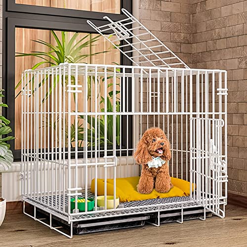 Robuste Hundebox aus Metalldraht mit Doppeltüren, kaufeste Kunststoffbodenwanne, zusammenklappbares Design für einfache Lagerung und Transport, ideal für Zuhause und Reisen von Generisch