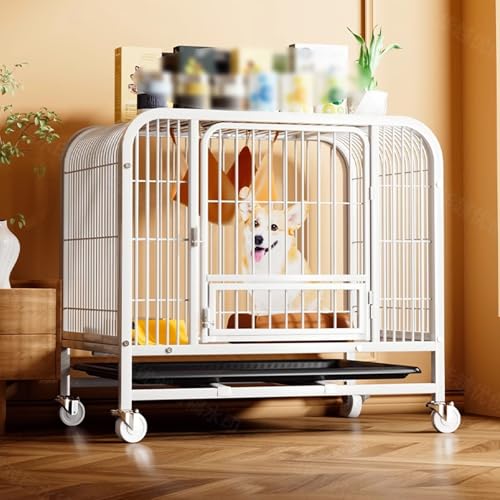 Robuste Hundebox für große Hunde mit dickem, verstärktem Vierkantrohr und Doppeltür, herausnehmbares Tablett für einfache Reinigung, ideal für mittlere bis große Rassen Sicherheit und Komfort Robuste Hundebox für große Hunde mit dickem, verstärktem Vierkantrohr und Doppeltür, herausnehmbares Tablett für einfache Reinigung, ideal für mittlere bis große Rassen Sicherheit und Komfort von Generisch