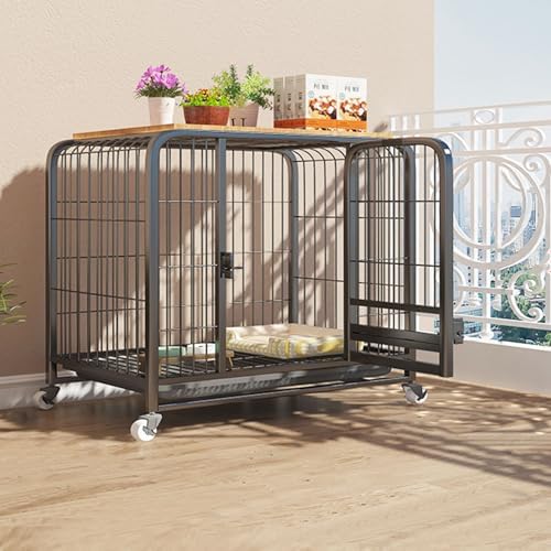 Robuste Hundebox mit Verriegelungsmechanismus, Rollentransport und sicherer Konstruktion für kleine bis mittelgroße Hunde Robuste Hundebox mit Verriegelungsmechanismus, Rollentransport und sicherer Konstruktion für kleine bis mittelgroße Hunde von Generisch